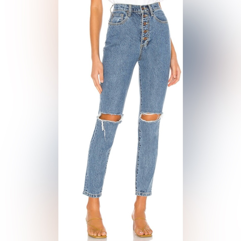 WeWoreWhat -High Rise straight Vintage Jeans